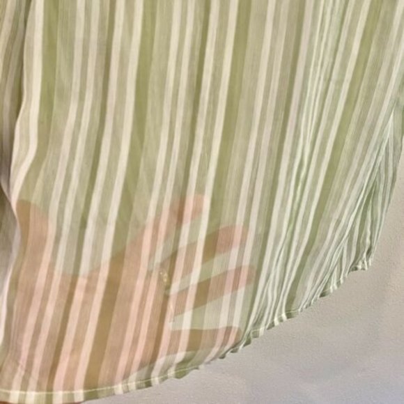 George Designs By Mark Eisen Sage Color Blouse Size XL Ruffle Blouse - Picture 9 of 9